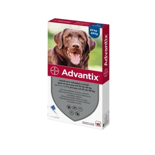 ADVANTIX Spot-on pre psy nad 25 kg 4 ml