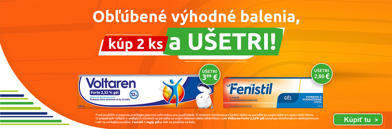 Fenistil a Voltaren - výhodné balenia