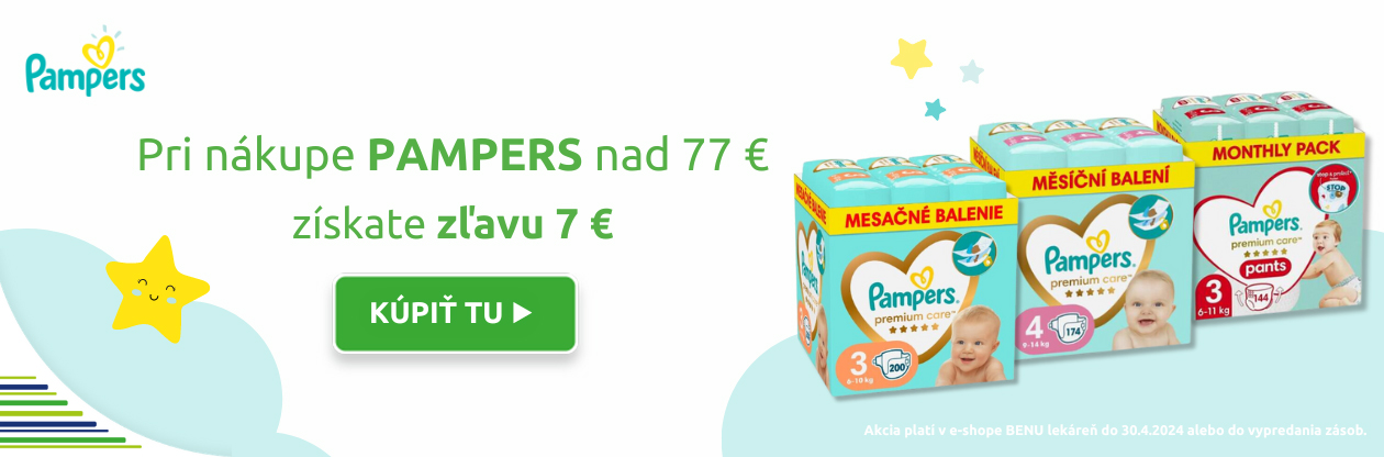 PAMPERS -7 € zľava