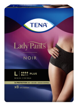 TENA Lady Pants PLUS NOIR LARGE 8ks