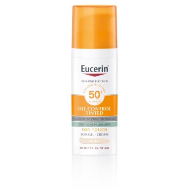 EUCERIN Sun oil control tinted SPF50+ light 50 ml