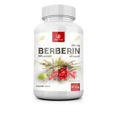 ALLNATURE Berberín extrakt 98% 500 mg 60 kapsúl