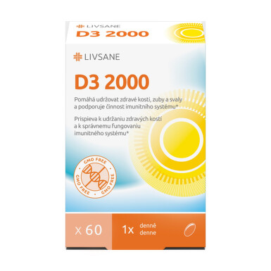 LIVSANE Vitamín D3 2000 IU 60 kapsúl