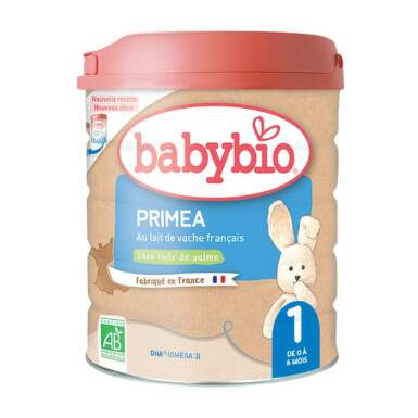 BABYBIO Primea 1 počiatočné dojčenské bio mlieko od 0 do 6 mesiacov 800 g