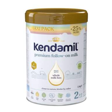 KENDAMIL Premium 2 HMO+ xxl maxi pack dúhové následná mliečna dojčenská výživa od ukonč. 6. mesiaca 1 kg