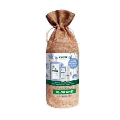 KLORANE Xmas lin pre objem vlasov 400 ml šampón + 50 ml balzam + 50 ml suchý šampón