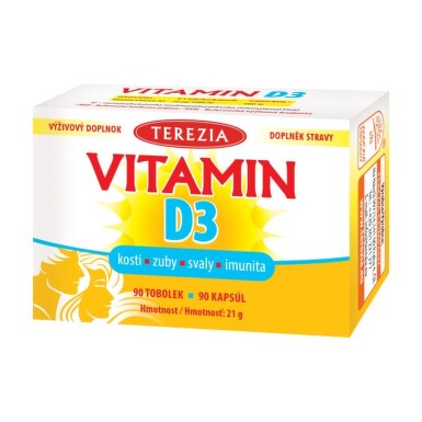 TEREZIA Vitamín D3 1000 IU 90 kapsúl