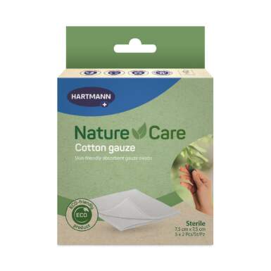 NATURE CARE Cotton gauze 7,5 x 7,5 cm 5 x 2 ks