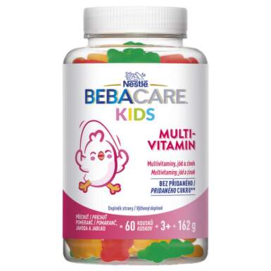 BEBA Care kids multivitamin želé pomaranč, jahoda a jablko 60 ks