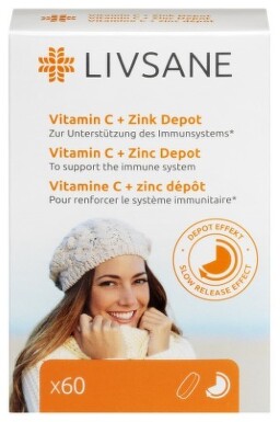 LIVSANE Vitamín C a Zinok tbl 60