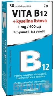 Vitabalans VITA B12 + kyselina listová 1x30 ks 1x30 ks