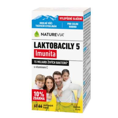SWISS NATUREVIA laktobacily 5 imunita 66 kapsúl