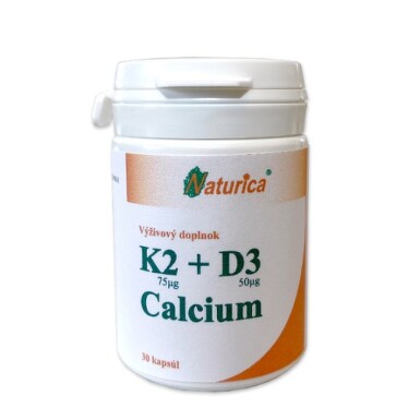 NATURICA K2 + D3 Calcium 30 kapsúl