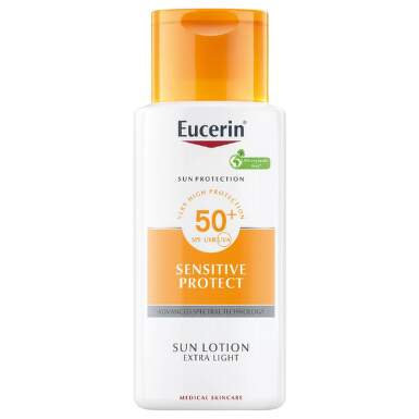 EUCERIN Sun sensitive protect SPF50+ mlieko extra ľahké telové mlieko na oplalovanie 150 ml