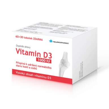 NEURAXPHARM Vitamín D3 1000 IU 90 kapsúl