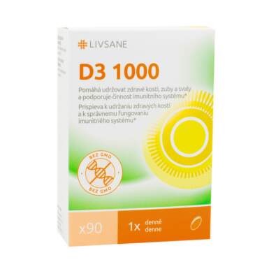 LIVSANE Vitamín D3 1000 IU 90 kapsúl