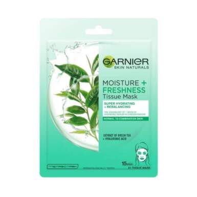 GARNIER Skin mask freshness zelený čaj čistiaca textilná pleťová maska 32 g