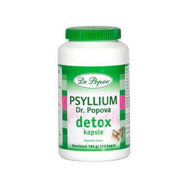 DR. POPOV psyllium detox 120 kapsúl