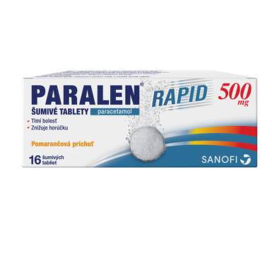 PARALEN Rapid 500 mg pomarančová príchuť 16 šumivých tabliet