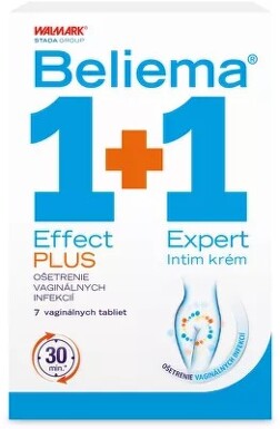 BELIEMA Effect plus 1+1 vaginálne tablety 7 ks + intímny krém 30 ml 1 set