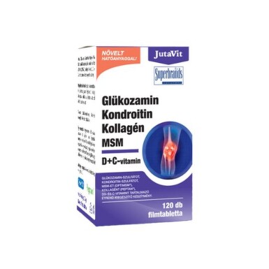 JUTAVIT Glukozamín chondroitín kolagén MSM tablety s vitamínmi D+C 120 ks