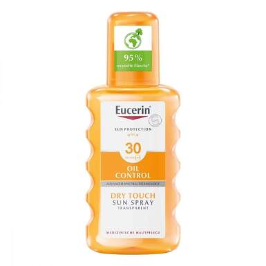 EUCERIN Sun oil control dry touch SPF30 transparentný sprej na opaľovanie 200 ml