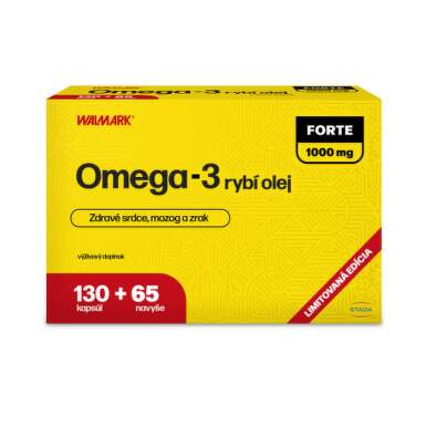 WALMARK Omega-3 rybí olej forte promo 195 kapsúl