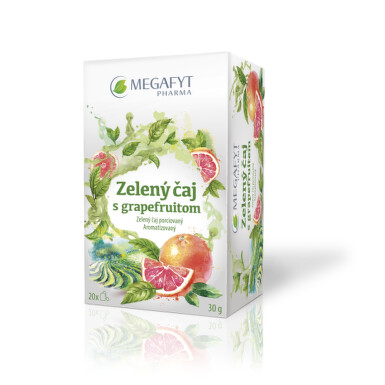 MEGAFYT Zelený čaj s grapefruitom 20x1,5 g