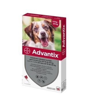Advantix Spot-on pre psy od 10 do 25 kg 1x2,5ml