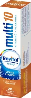 Revital multi 10 vitamínov + vláknina šumivý tbl eff 20