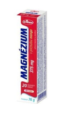 VITAR MAGNÉZIUM 375 mg s príchuťou manga tbl eff 20