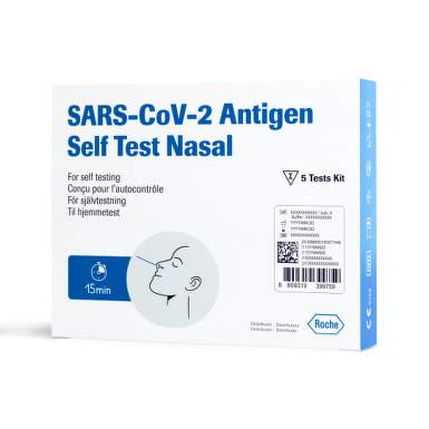 ROCHE SARS-CoV-2 Antigen self test nasal súprava na nazálny antigénový samodiagnostický test 5 setov