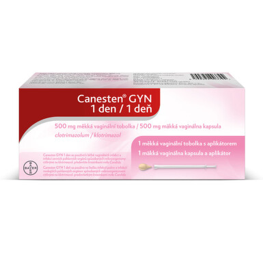 CANESTEN GYN 1 deň mäkká vaginálna kapsula 1 kapsula + aplikátor 2