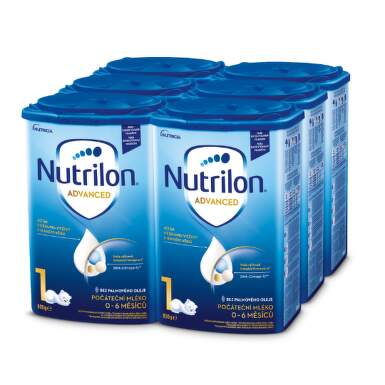 NUTRILON Advanced 1 počiatočná mliečna dojčenská výživa v prášku 0-6 mesiacov 6 x 800 g