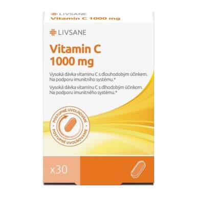 LIVSANE Vitamín C 1000 mg depot s postupným uvoľňovaním 60 tabliet