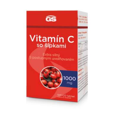 GS Vitamín C 1000 mg so šípkami 100 + 20 tabliet
