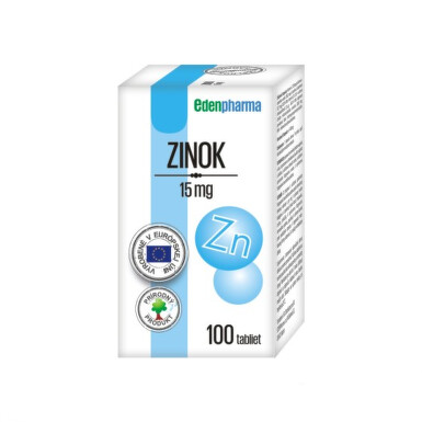 EDENPHARMA Zinok 15 mg 100 tabliet