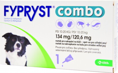 FYPRYST combo 134 mg/120,6 mg PSY 10-20 KG 1x1,34ml