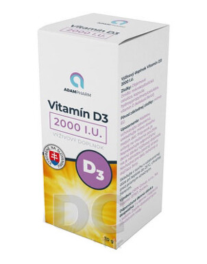 ADAMPHARM Vitamín D3 2000 I.U. 60 kapsúl