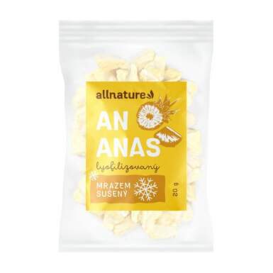 ALLNATURE Ananás mrazom sušený lyofilizované kúsky 20 g
