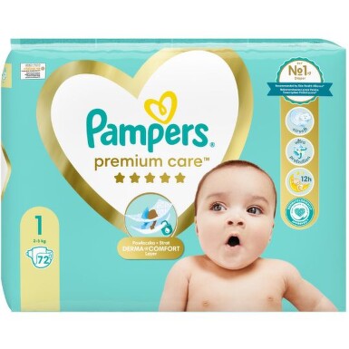 PAMPERS Premium care 1 newborn 72 kusov