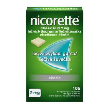 NICORETTE Classic gum 2 mg 105 žuvačiek