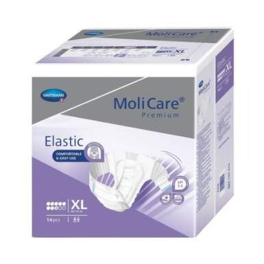 MOLICARE Premium elastic 8 kvapiek xl plienkové nohavičky zalepovacieMOLICARE Premium elastic 8 kvap 14 ks