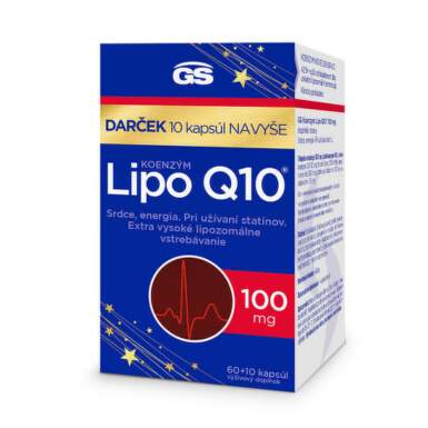 GS Koenzým lipo Q10 100 mg 60 + 10 kapsúl navyše