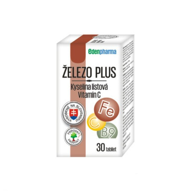 EDENPHARMA Železo plus 30 tabliet