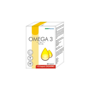 EDENPHARMA Omega 3 60 + 10 kapsúl ZADARMO