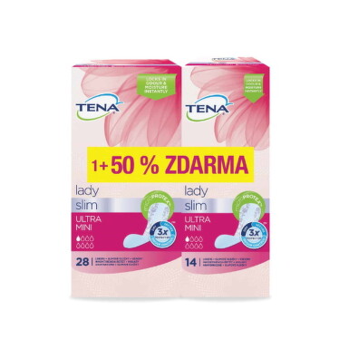 TENA Lady Slim Ultra MINI absorpčné vložky 28 ks + (50% zadarmo 14 ks) (42 ks)