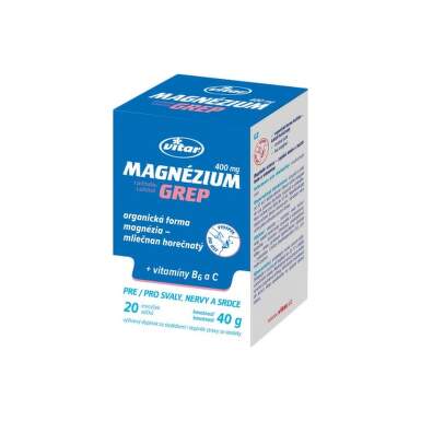 VITAR Magnézium 400 mg + vitamíny B6 a C 1x20 ks
