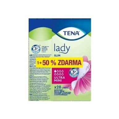 TENA Lady slim ultra mini inkontinenčné slipové vložky 28 + 14 kusov ZADARMO