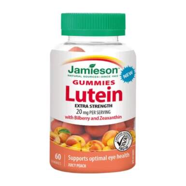 JAMIESON Luteín s čučoriedkami + zeaxantin gummies broskyňa 60 ks